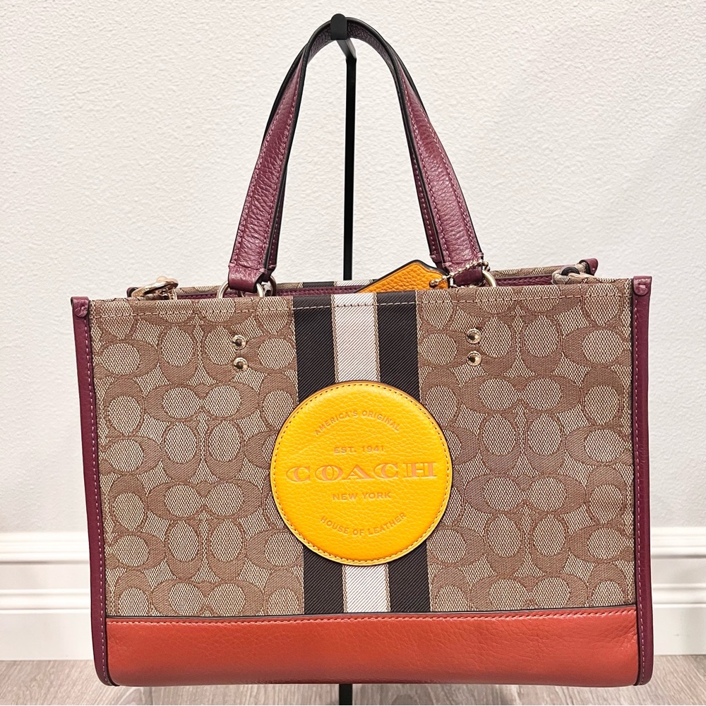 Coach Dempsey Carryall In Signature Jacquard With Stripe Tote Bag Crossbody Bag